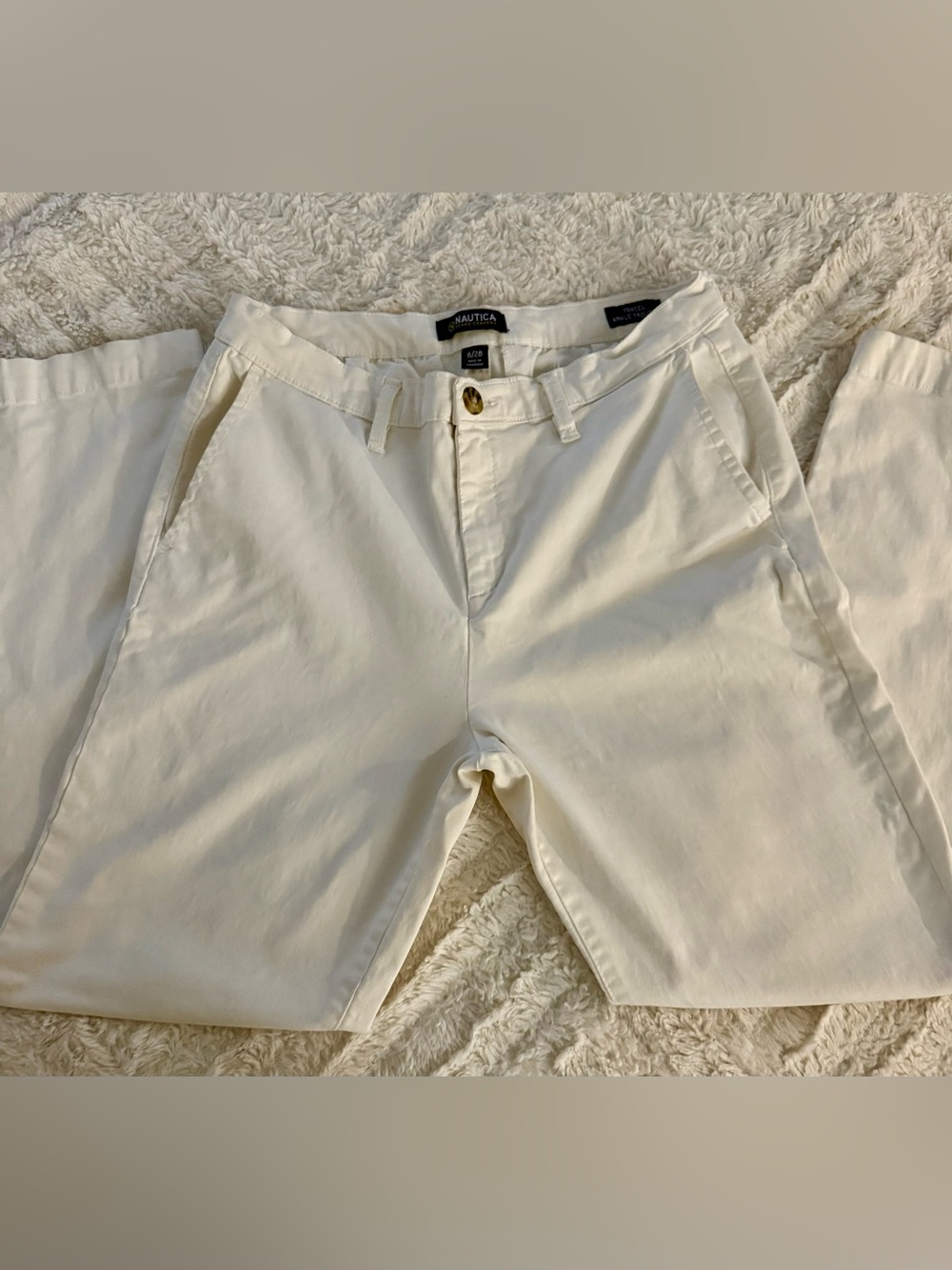 Nautica  Women Off-White Chino Pants
